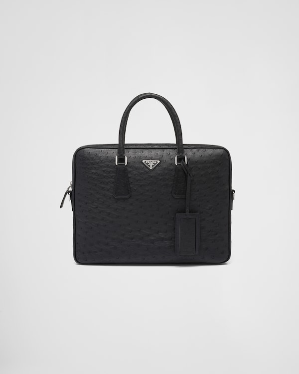 Black Saffiano leather briefcase | PRADA