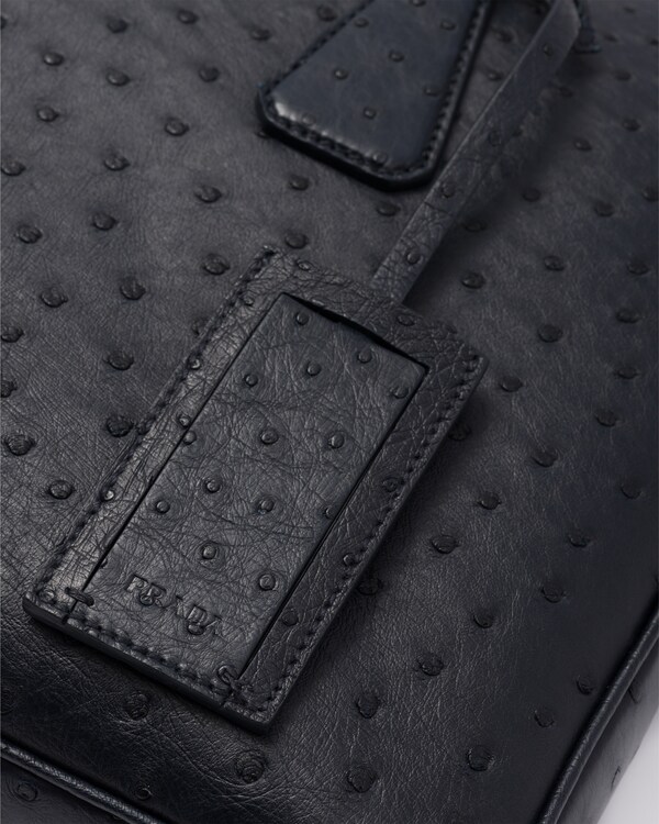 حقيبة ملفات من جلد النعام حقيبة ملفات من جلد النعام