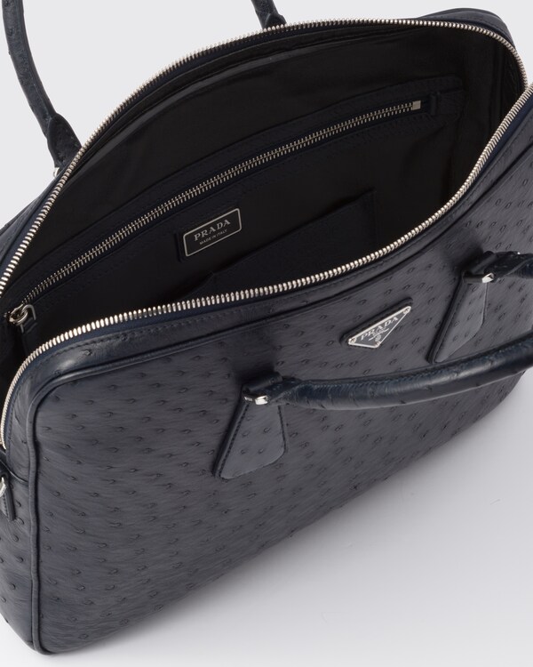 حقيبة ملفات من جلد النعام حقيبة ملفات من جلد النعام