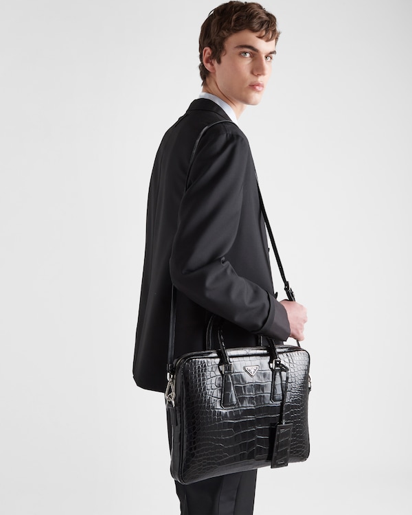 Crocodile leather briefcase Crocodile leather briefcase
