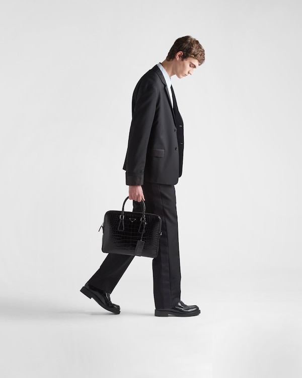 Crocodile leather briefcase Crocodile leather briefcase