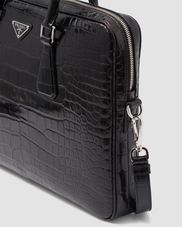 Crocodile leather briefcase Crocodile leather briefcase