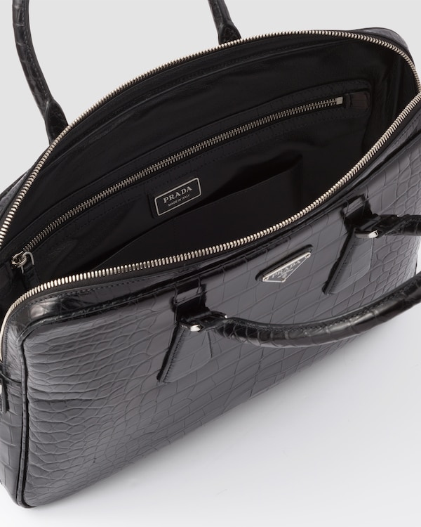 Crocodile leather briefcase Crocodile leather briefcase