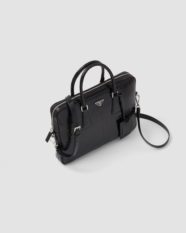 Crocodile leather briefcase Crocodile leather briefcase