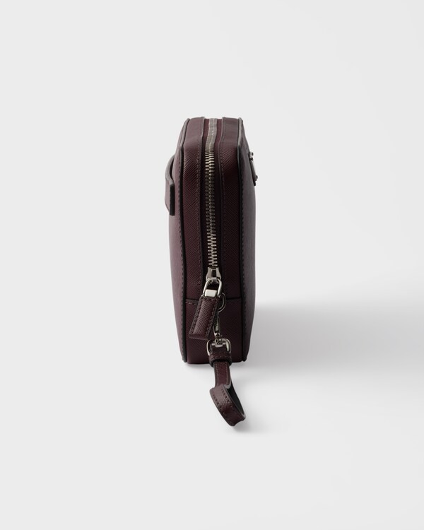 Pouch in Saffiano - Bordeaux Pouch in Saffiano - Bordeaux