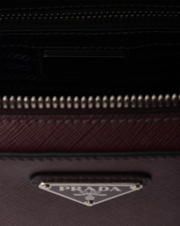 Pouch in Saffiano - Bordeaux Pouch in Saffiano - Bordeaux