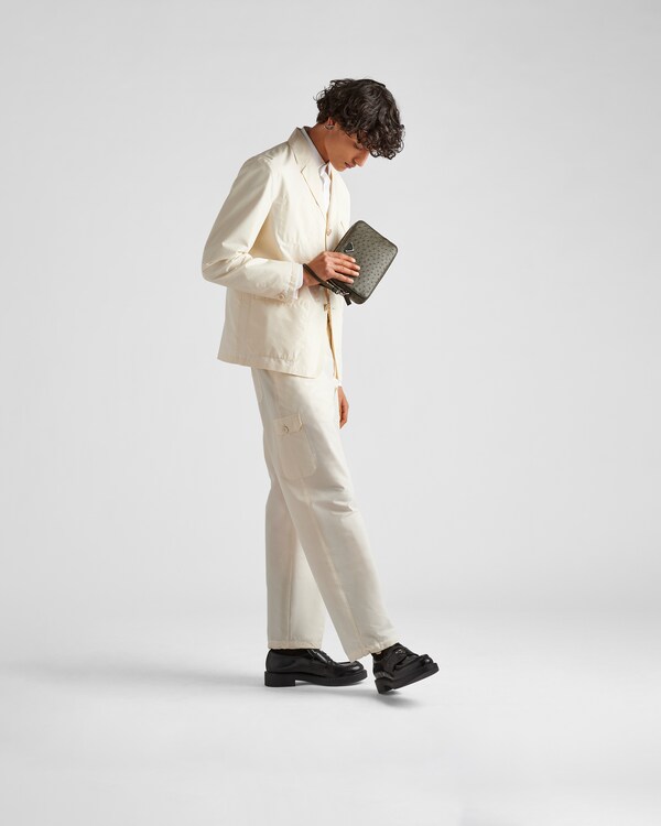 Ostrich Leather Clutch - Camouflage Green Ostrich Leather Clutch - Camouflage Green