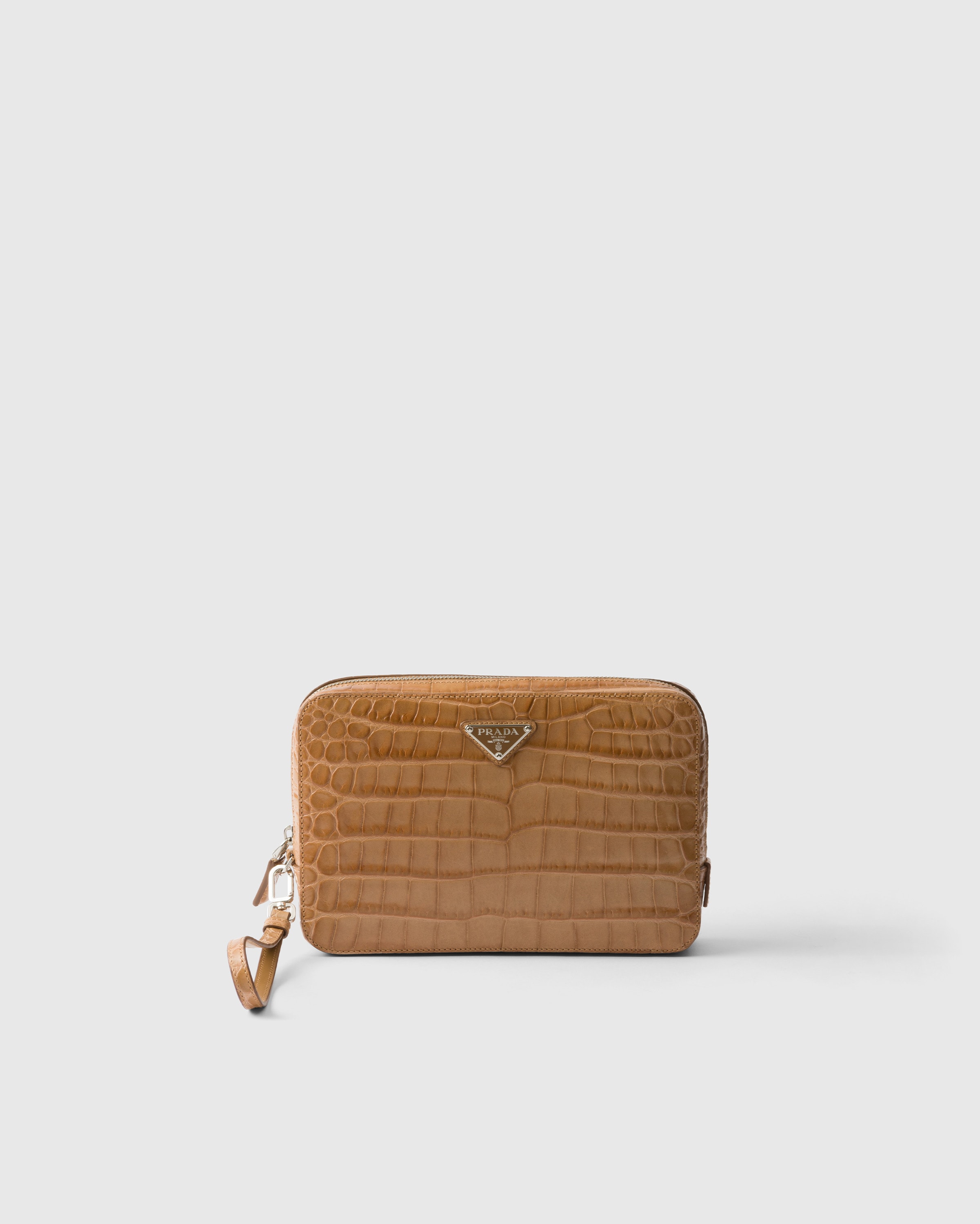 Natural Crocodile Leather Pouch | PRADA