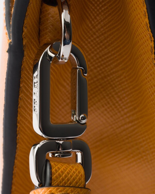 Saffiano Leather Pouch - Amber Saffiano Leather Pouch - Amber