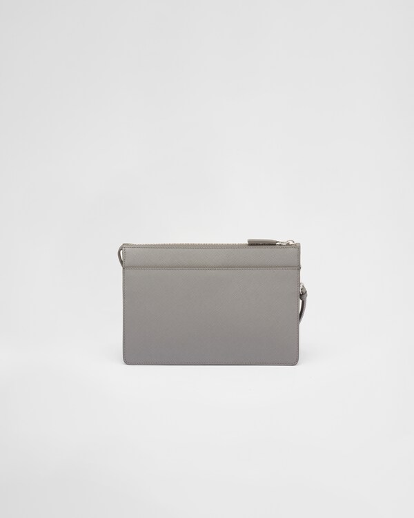 باوتش من جلد سافيانو - رمادي رخامي باوتش من جلد سافيانو - رمادي رخامي