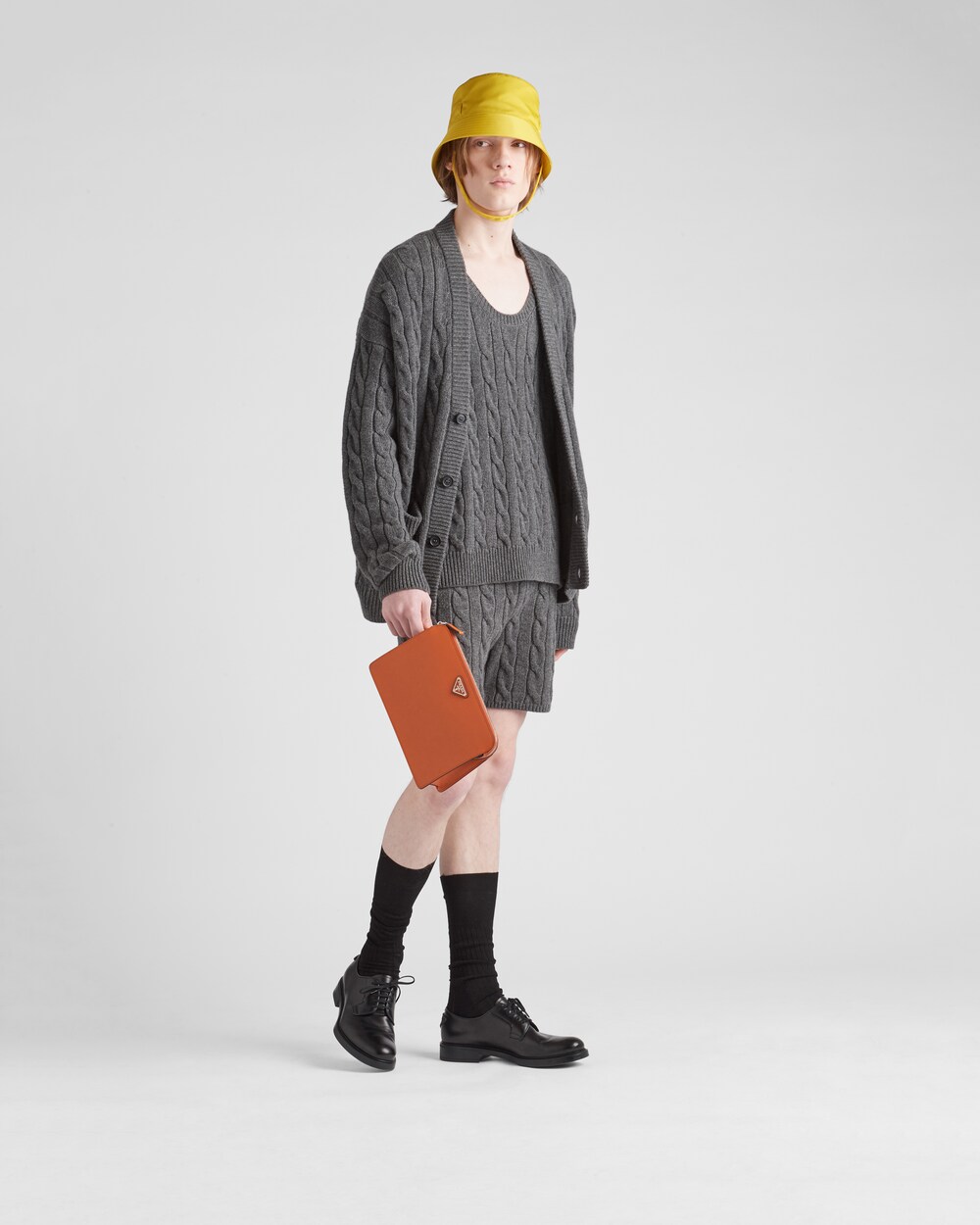 Borsello in pelle Saffiano Papaya | Prada
