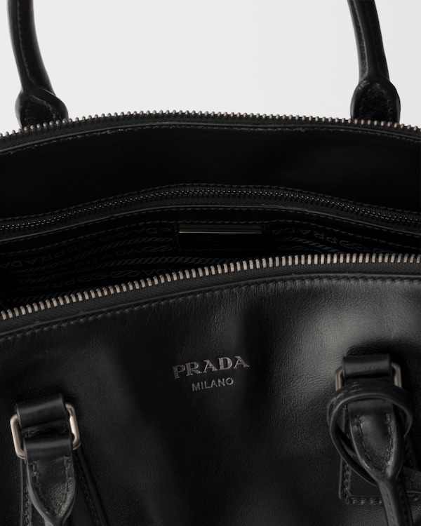 Leather tote bag - Black Leather tote bag - Black