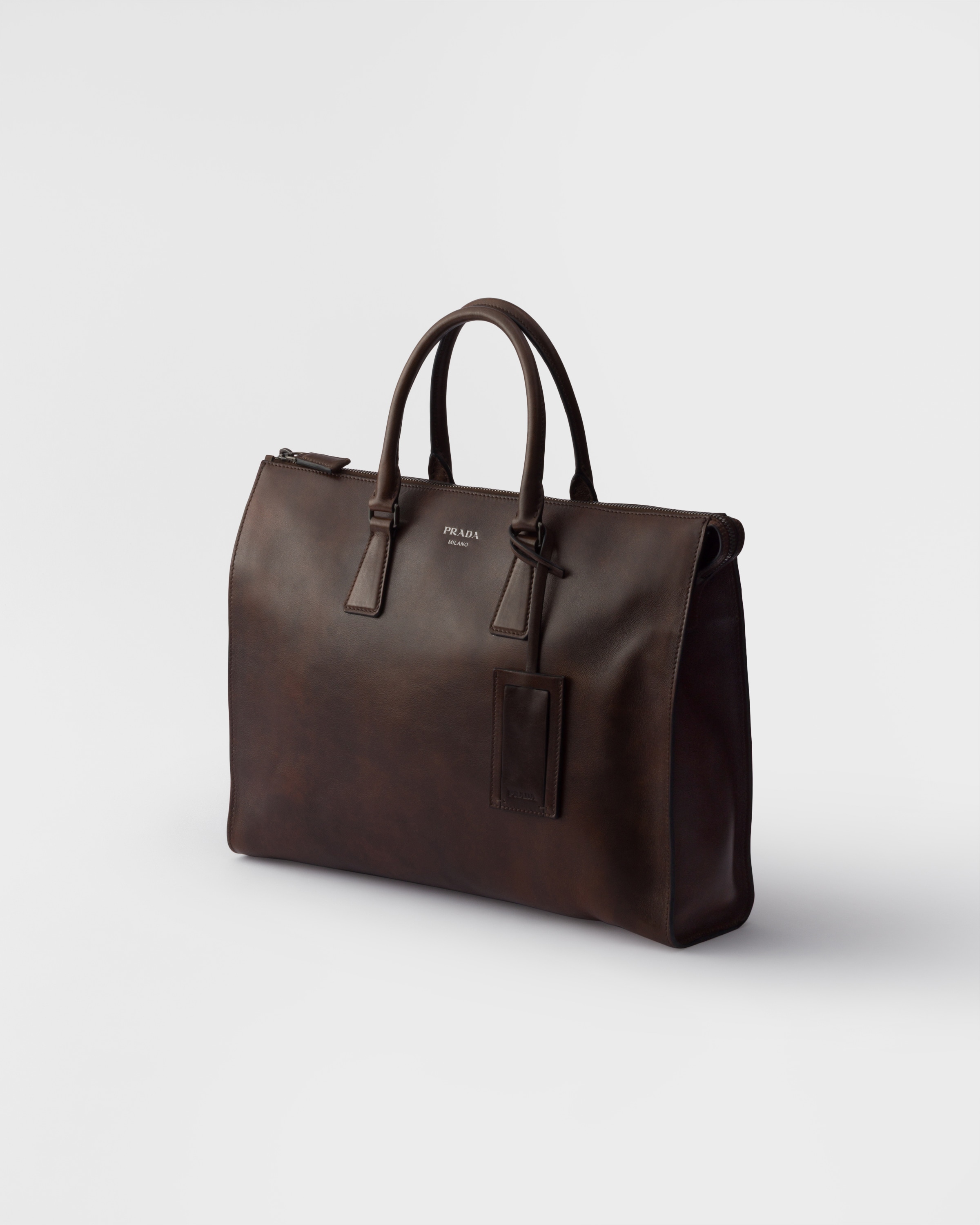 ココアブラウン レザー トートバッグ | PRADA - 日本