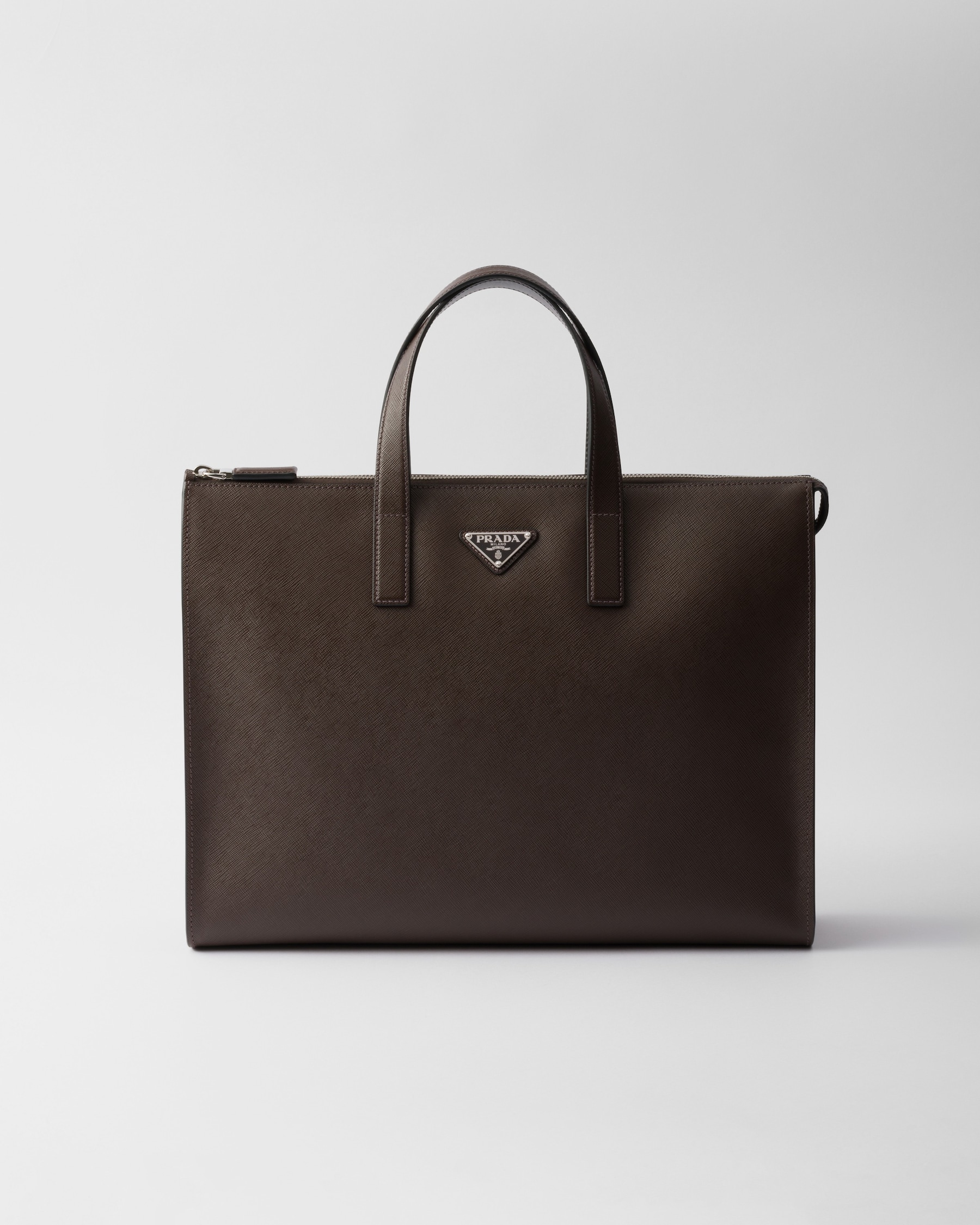 咖啡色 Saffiano 皮革托特包 | PRADA - 中国