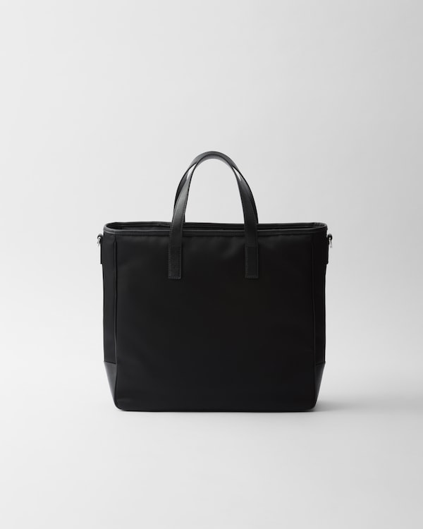 Re-Nylon and Saffiano leather tote bag Re-Nylon and Saffiano leather tote bag