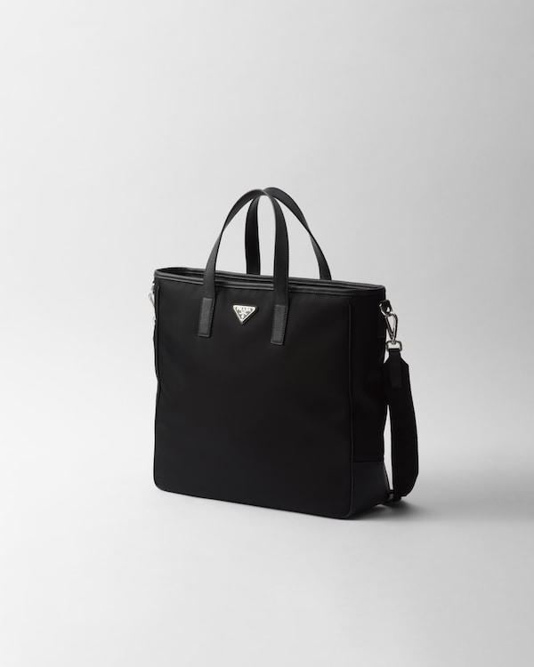 Re-Nylon and Saffiano leather tote bag Re-Nylon and Saffiano leather tote bag