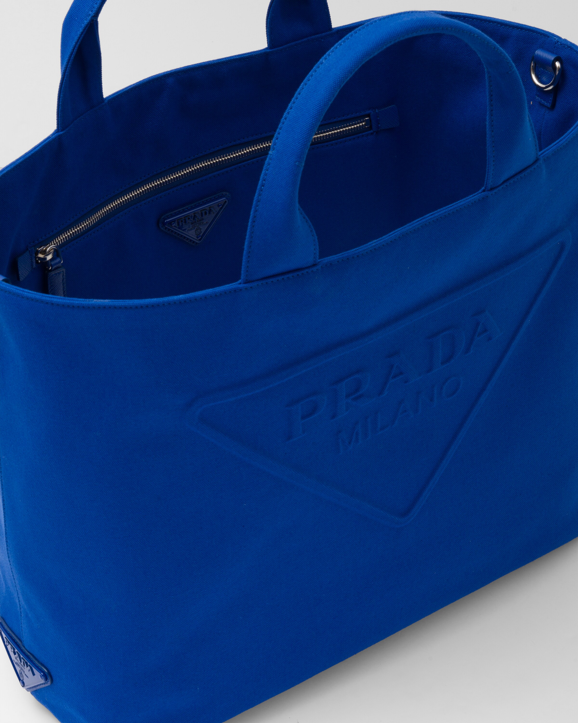 Cobalt Blue Canvas tote bag Prada