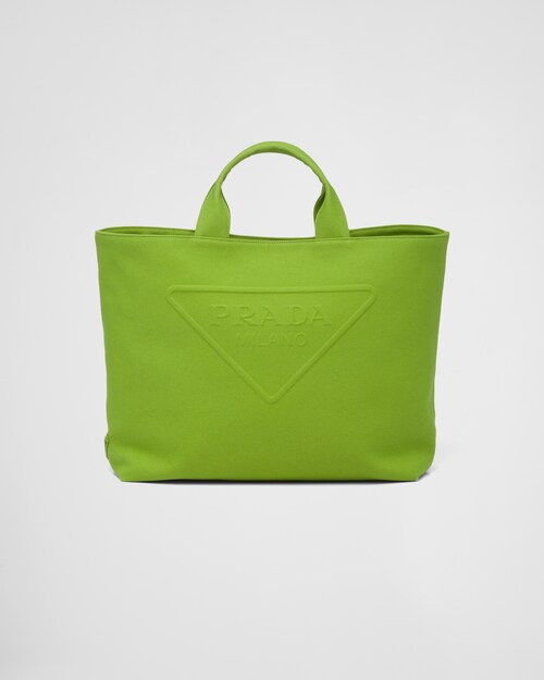 Fern Green Canvas tote bag | Prada