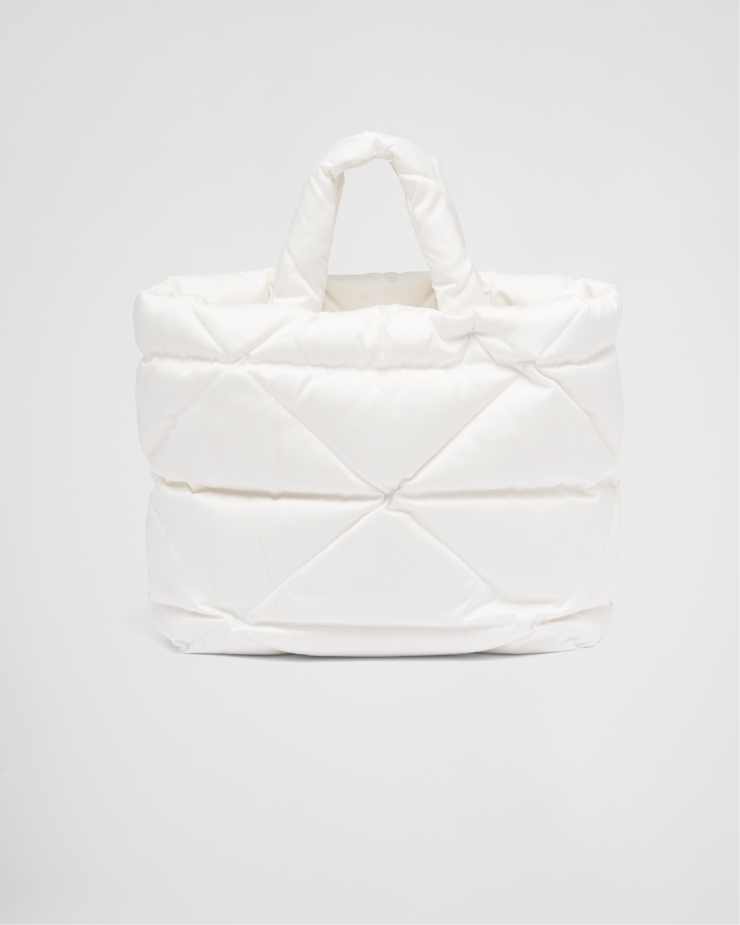 White Padded Re nylon Tote Bag PRADA