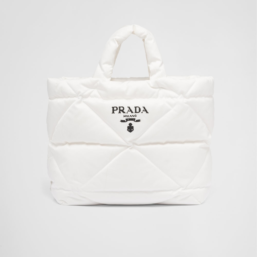 Prada حقيبة تسوق مبطنة من قماش Re-Nylon 1