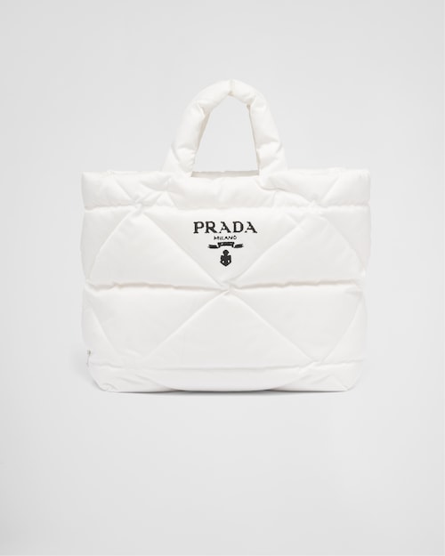 ホワイト パデッドRe Nylon トートバッグ | Prada