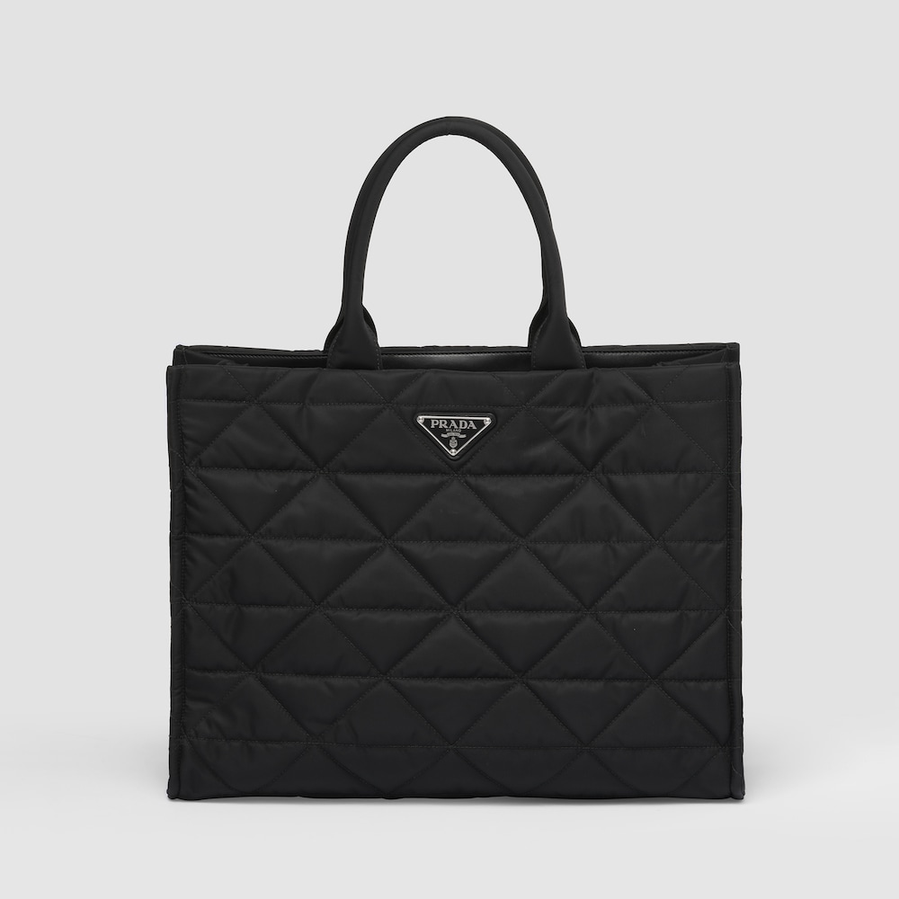 Prada Re-Nylon shopping bag with topstitching 1