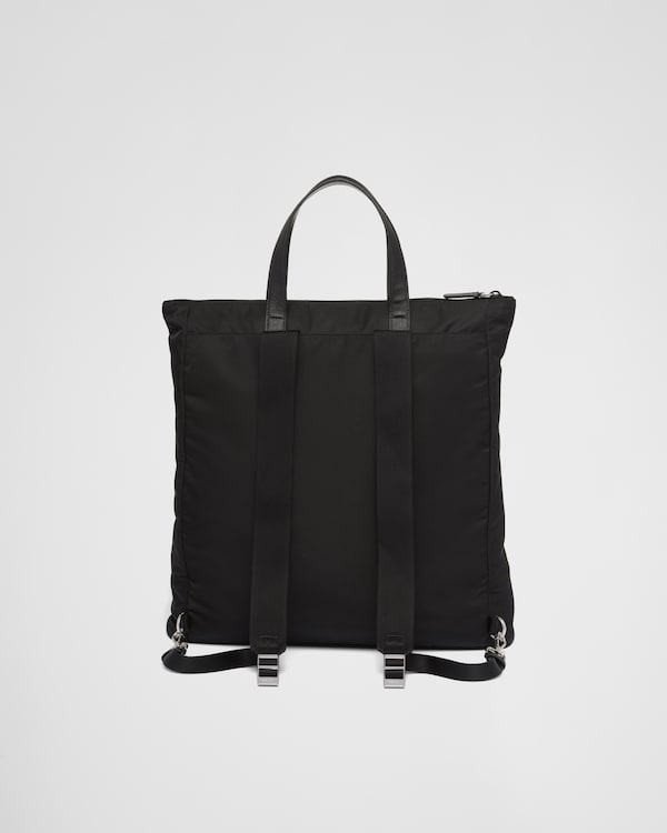 Re-Nylon and Saffiano leather tote bag Re-Nylon and Saffiano leather tote bag