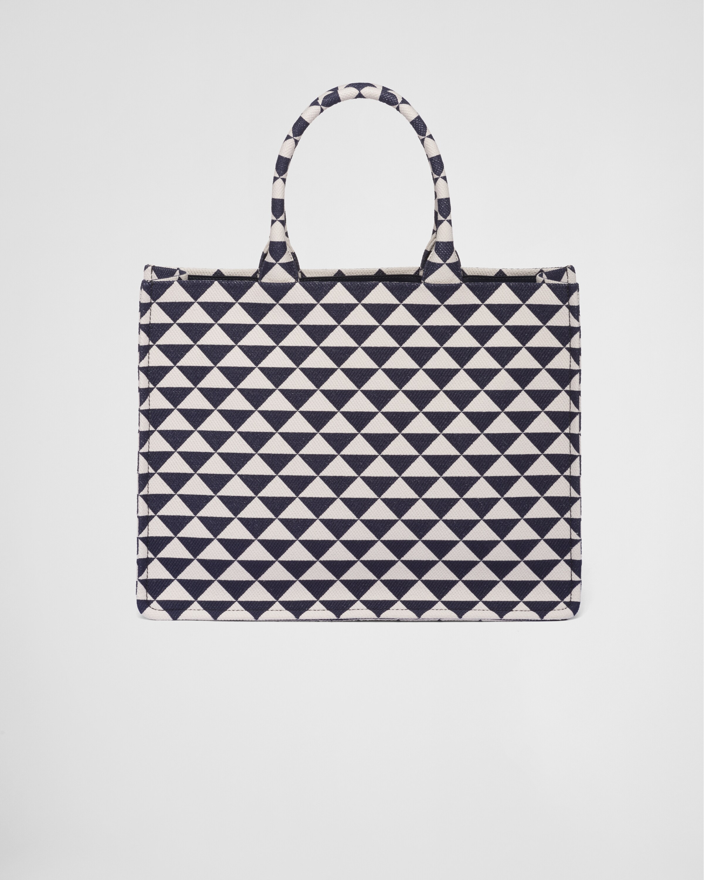 Prada Prada Symbole embroidered fabric tote bag 4