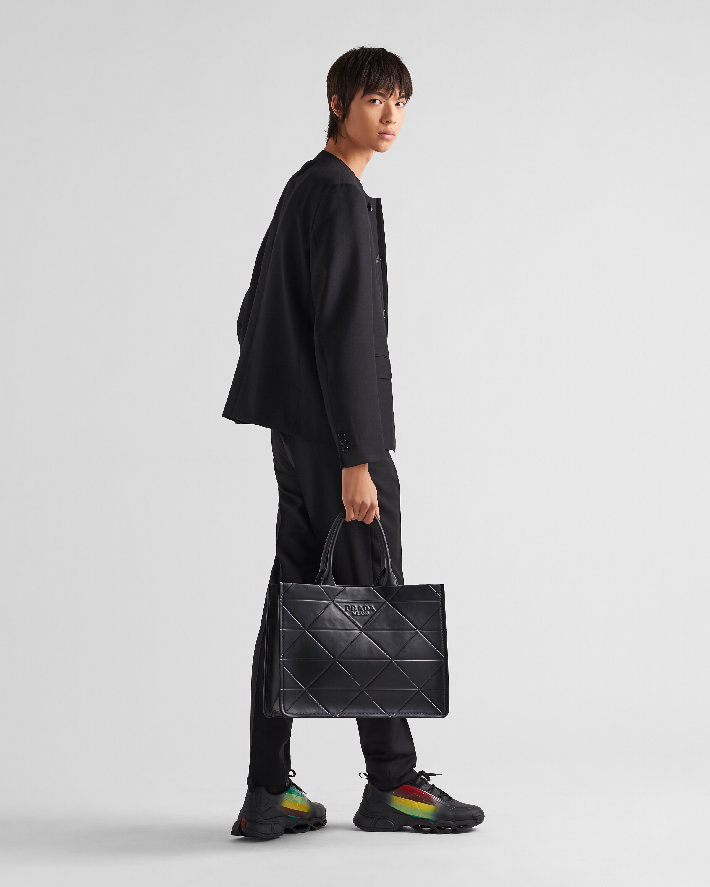 Prada Leather tote bag with topstitching 7