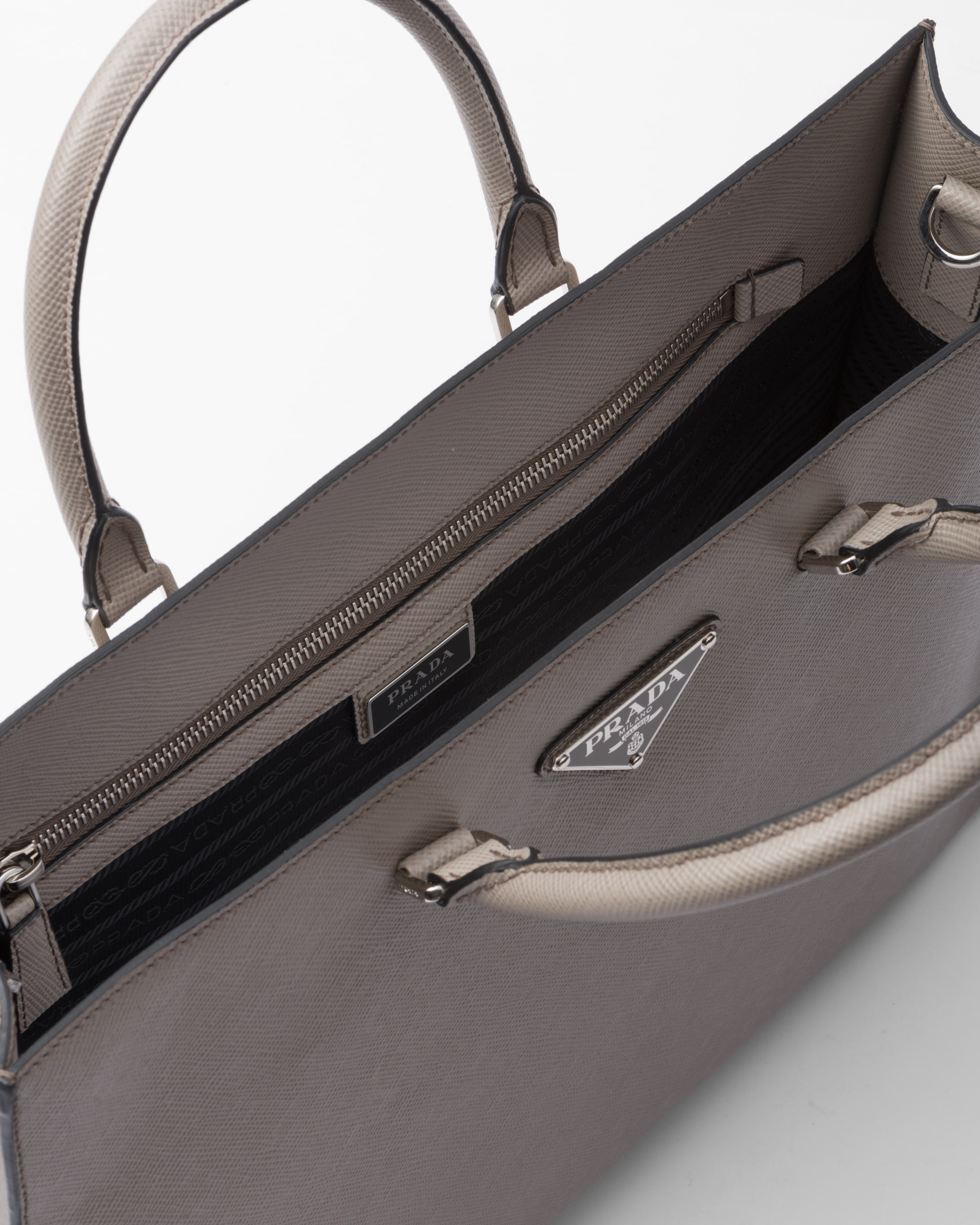 Prada grey tote sale
