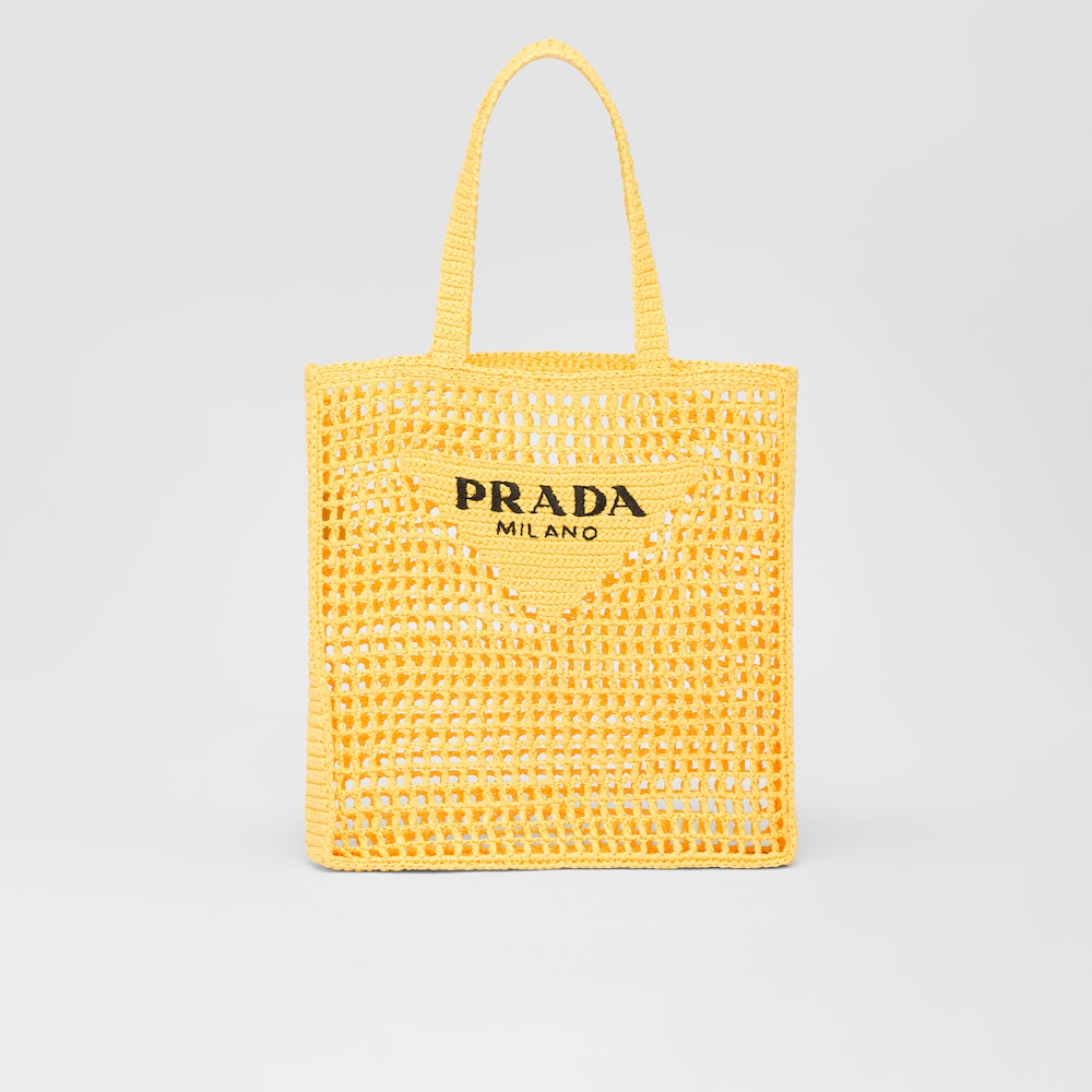 Prada Crochet tote bag with logo 1