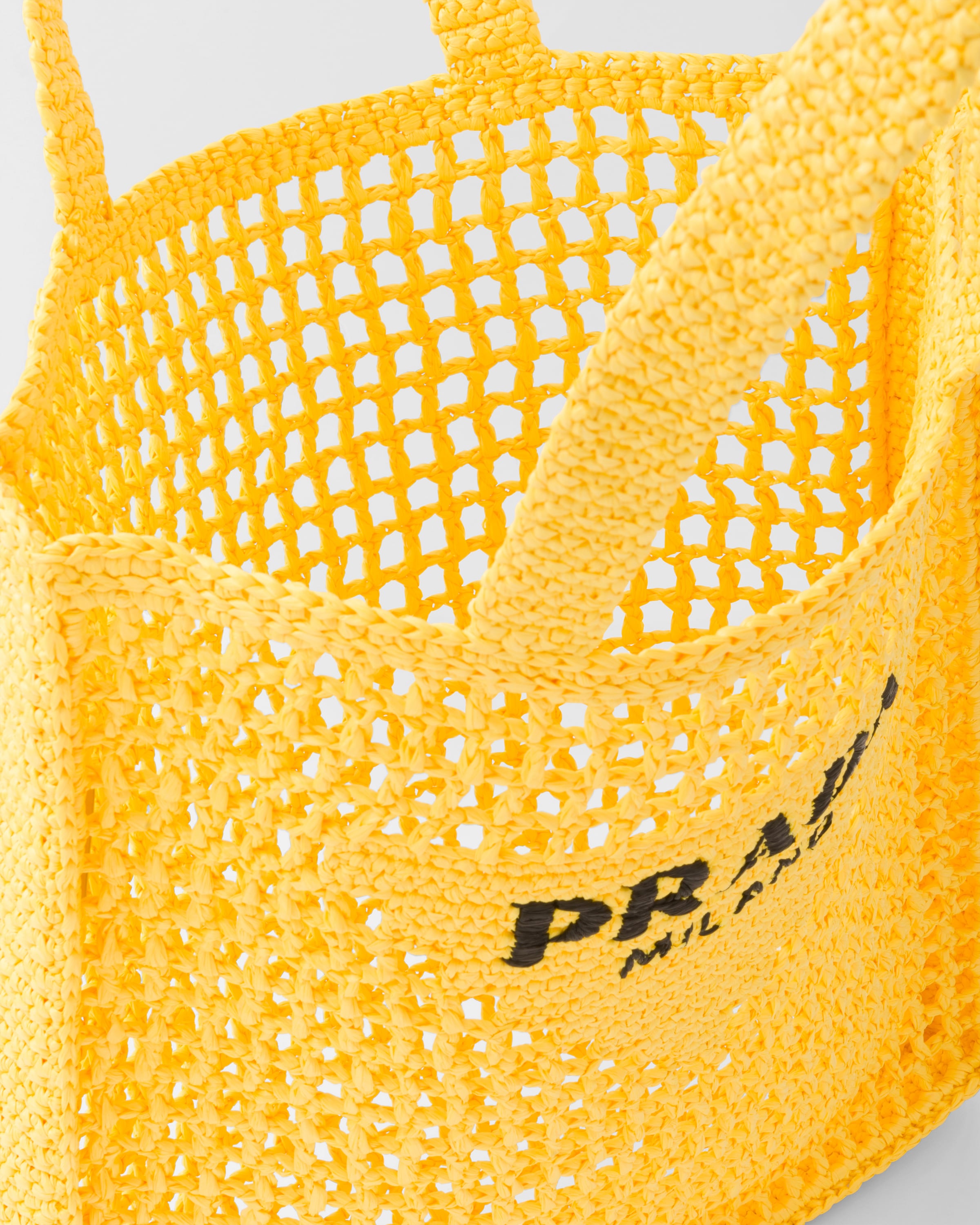 Prada Red Jersey Fabric Logo Shoulder Shopping Tote Bag