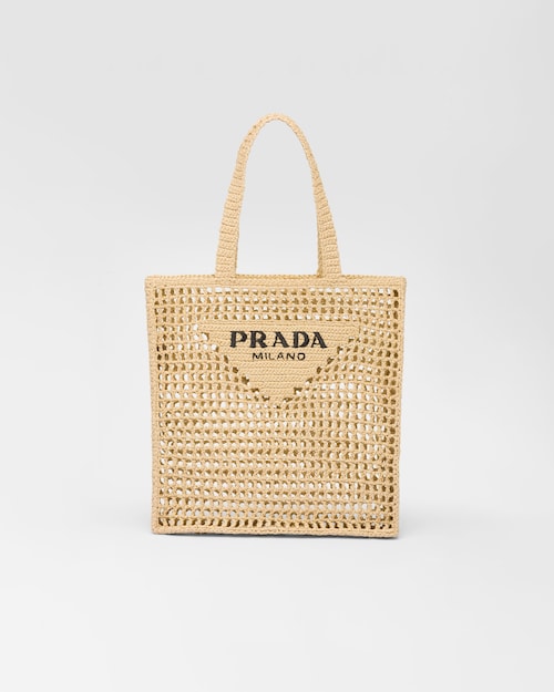 Prada Crochet tote bag with logo 1