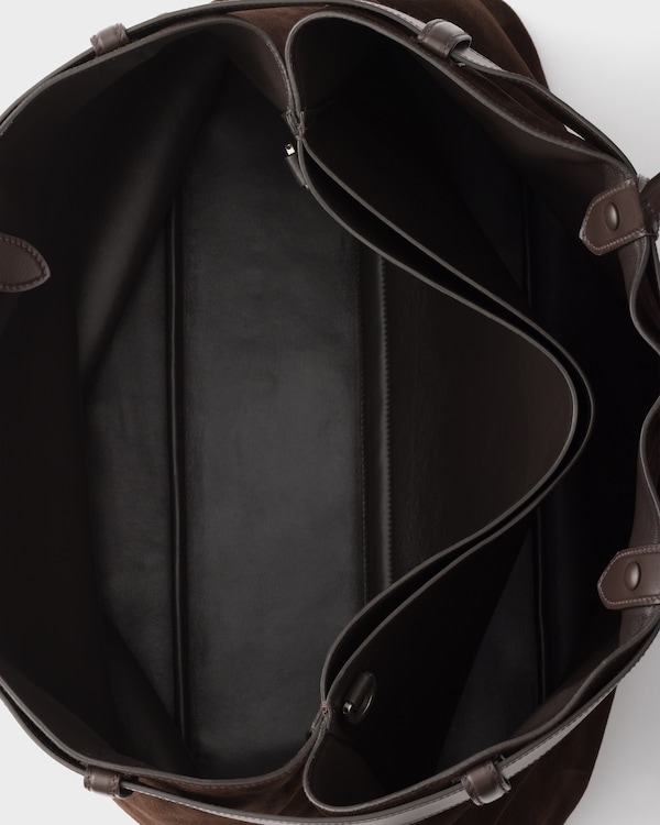 Prada Buckle suede bag with belt - Dark Brown Prada Buckle suede bag with belt - Dark Brown