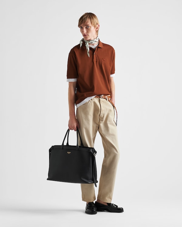 Prada Buckle leather handbag with double belt Prada Buckle leather handbag with double belt