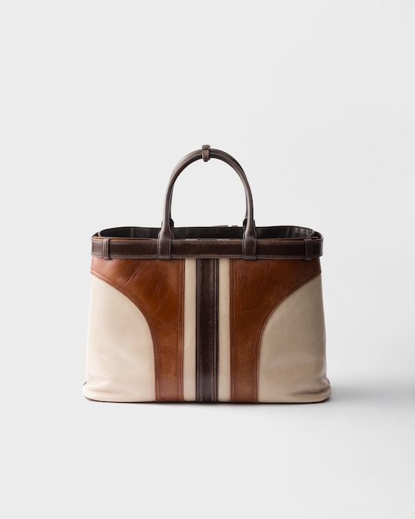 Prada Buckle antiqued leather bag with belt Prada Buckle antiqued leather bag with belt