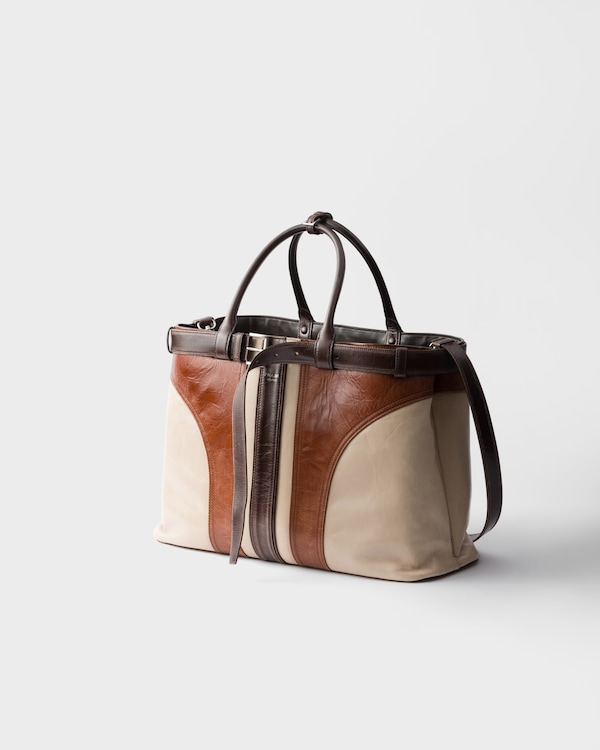 Prada Buckle antiqued leather bag with belt Prada Buckle antiqued leather bag with belt