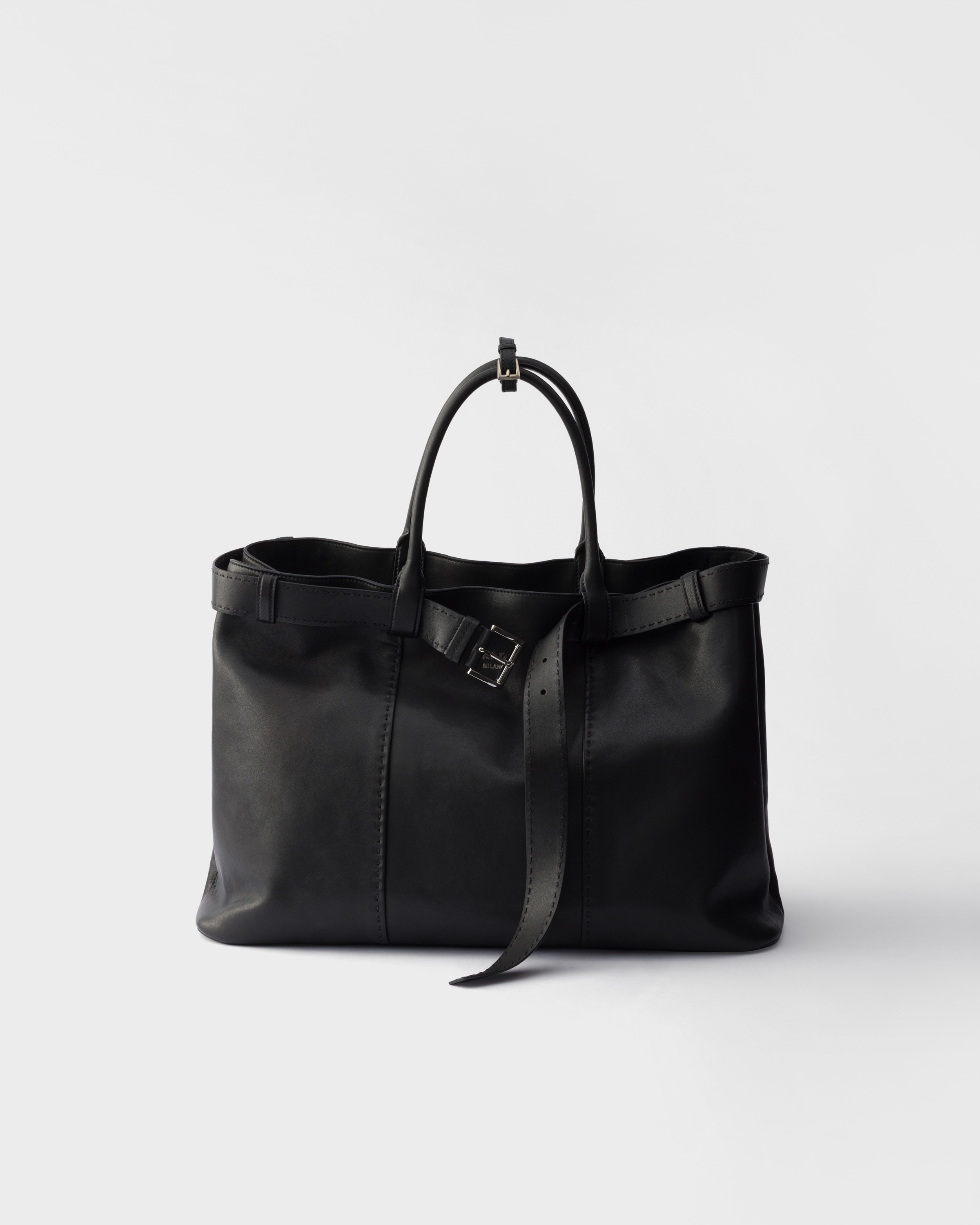 Prada Prada Buckle antiqued nappa leather bag