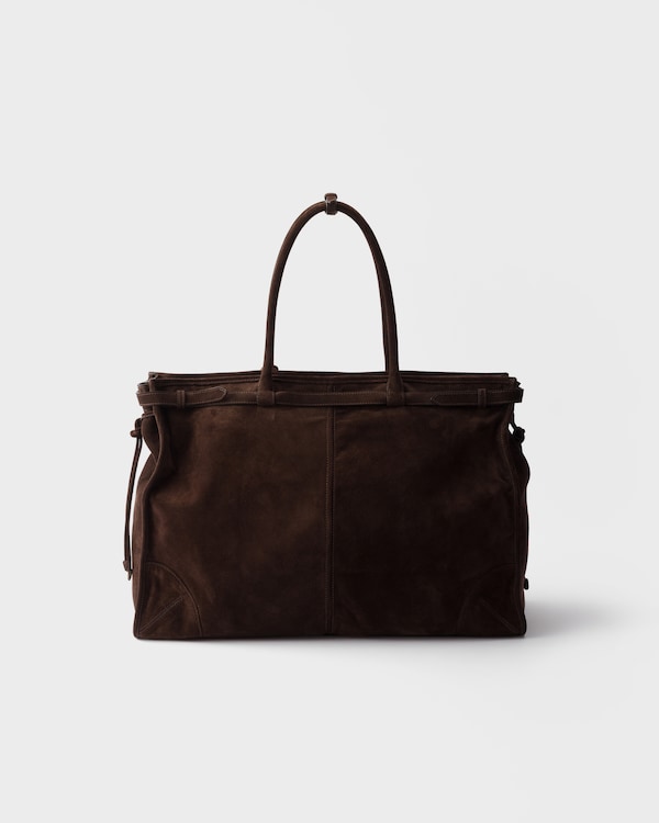 Prada Bonnie suede tote bag - Dark Brown Prada Bonnie suede tote bag - Dark Brown