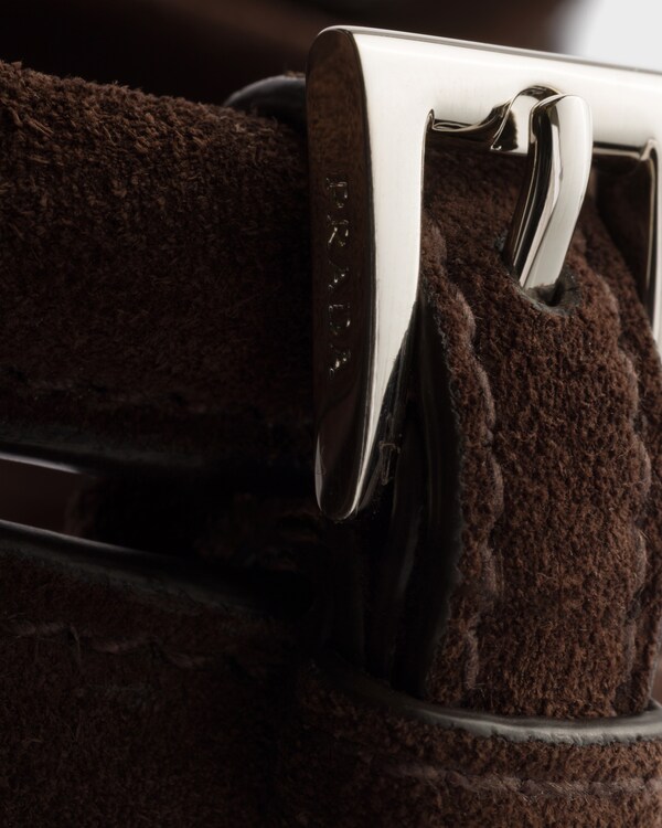 Prada Bonnie suede tote bag - Dark Brown Prada Bonnie suede tote bag - Dark Brown