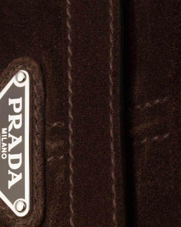 Prada Bonnie suede tote bag - Dark Brown Prada Bonnie suede tote bag - Dark Brown
