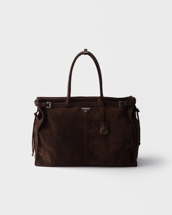 Prada Bonnie suede tote bag - Dark Brown Prada Bonnie suede tote bag - Dark Brown