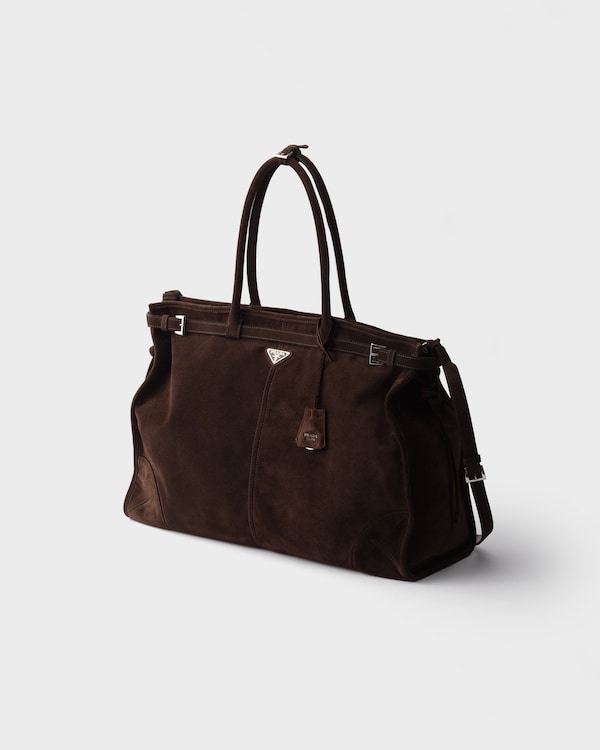 Prada Bonnie suede tote bag - Dark Brown Prada Bonnie suede tote bag - Dark Brown
