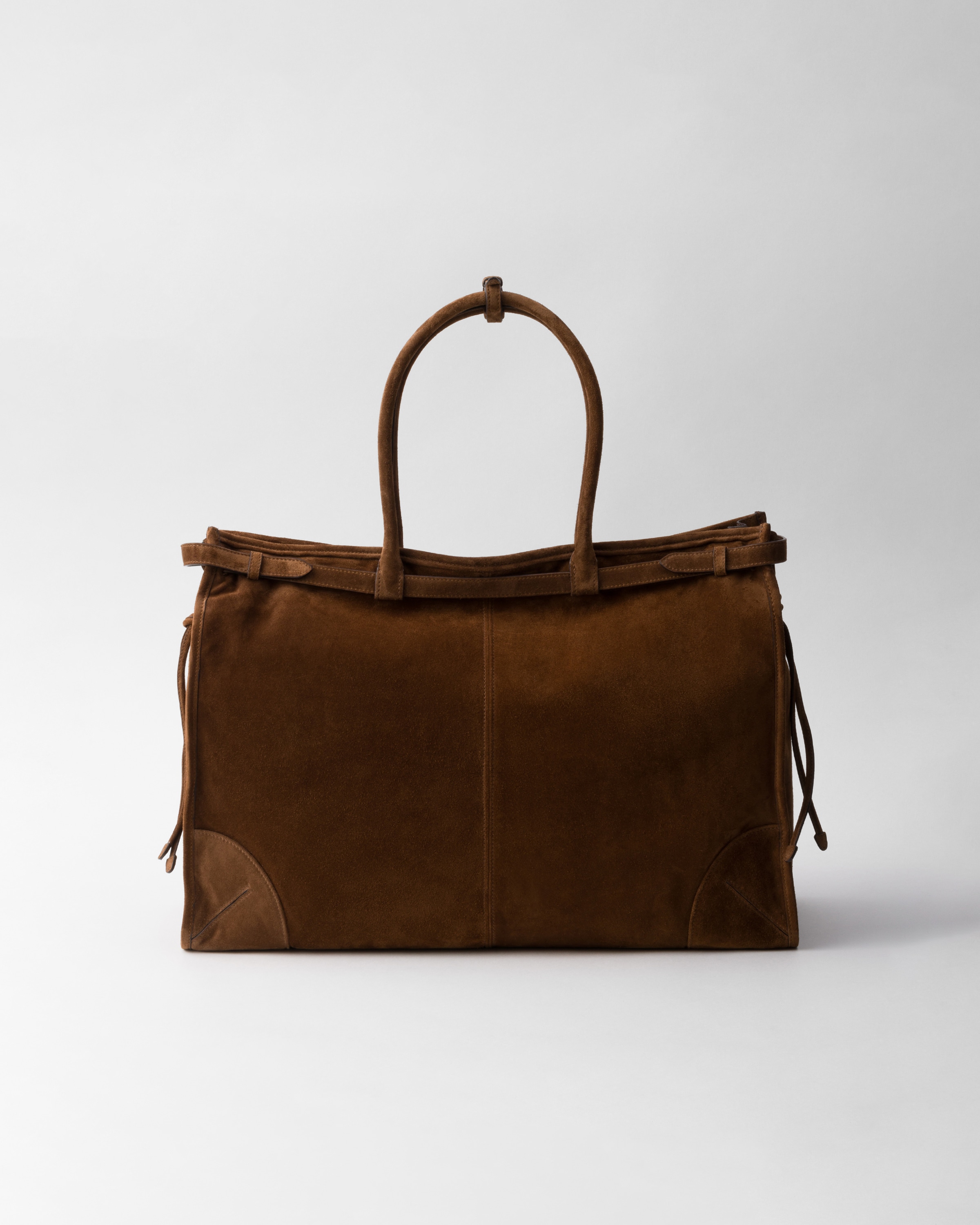 ダークブラウン スエード トートバッグ | PRADA