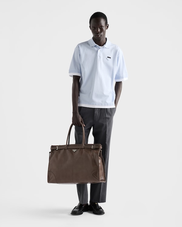 Prada Bonnie leather tote bag - Clay Prada Bonnie leather tote bag - Clay