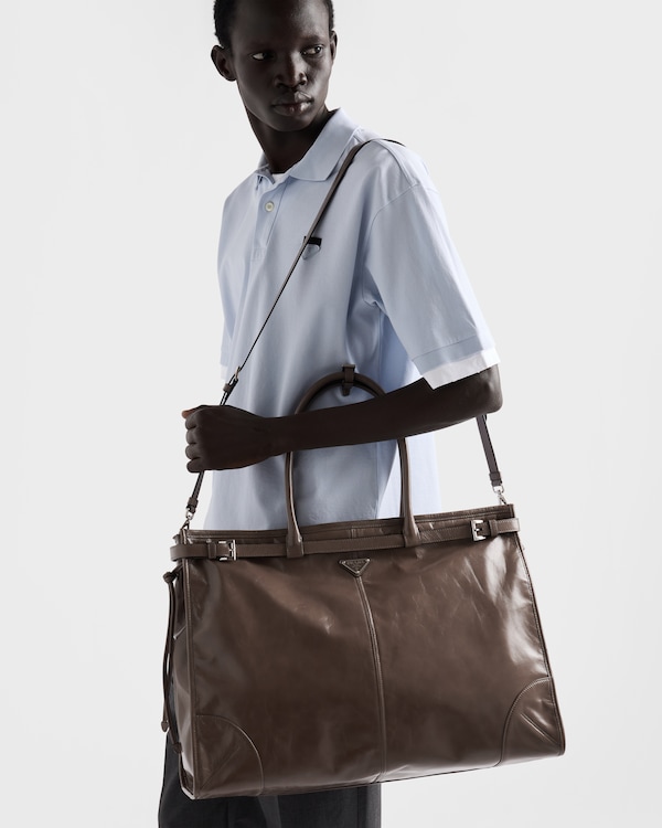 Prada Bonnie leather tote bag - Clay Prada Bonnie leather tote bag - Clay