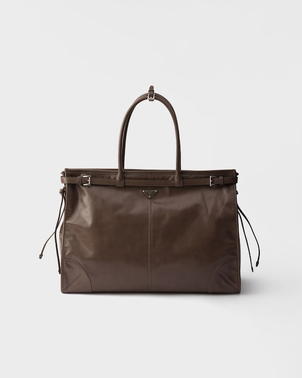 Prada Bonnie leather tote bag - Clay Prada Bonnie leather tote bag - Clay