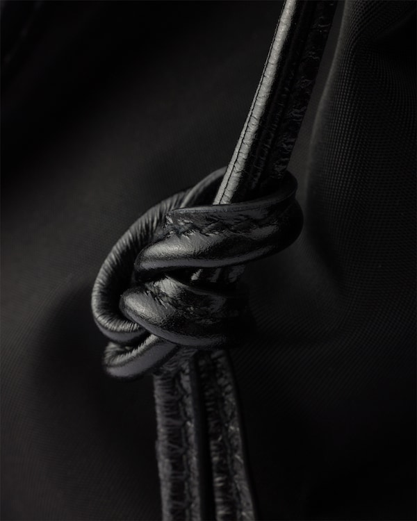 Prada Bonnie Re-Nylon and leather tote bag - Black Prada Bonnie Re-Nylon and leather tote bag - Black