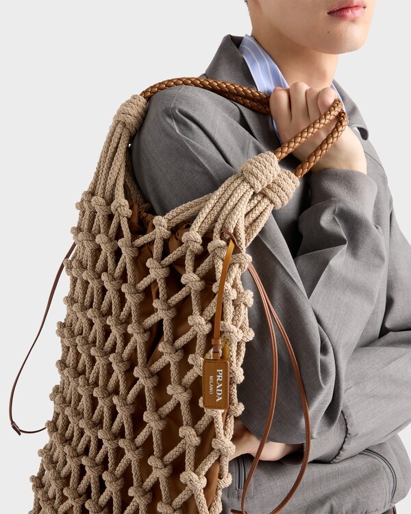 코튼 코드 마크라메 토트백 코튼 코드 마크라메 토트백