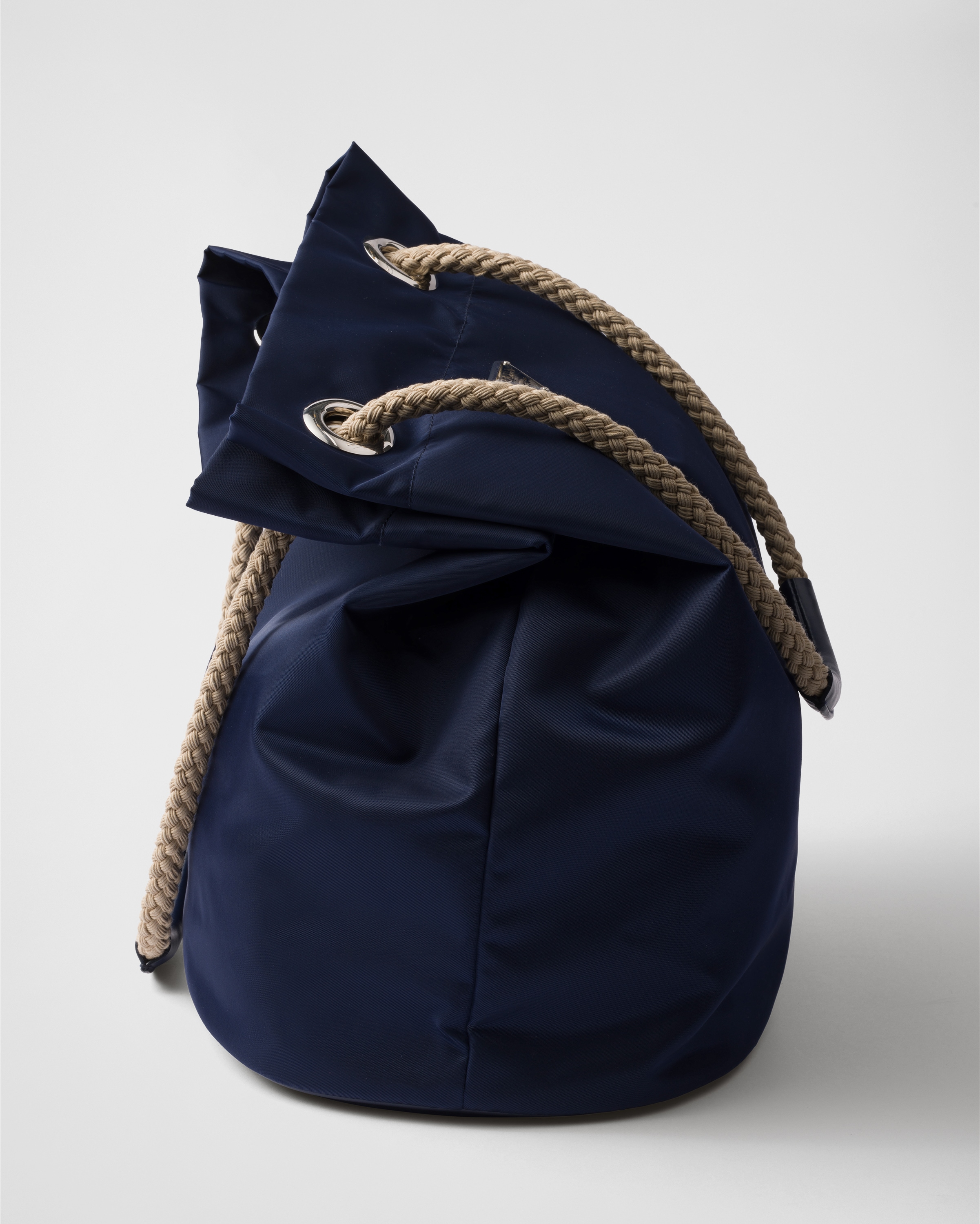 Baltic Blue Prada Mariner medium Re-Nylon tote bag | PRADA